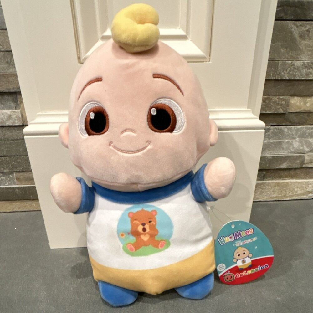 Squishmallows JJ CoComelon Hug Mees Plush Beige/Yellow/Blue 10 in